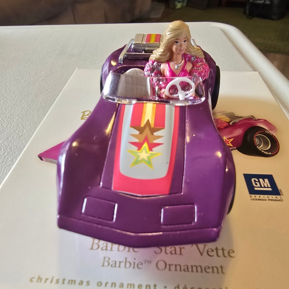 NIB 2008 Barbie Star 'Vette Barbie Hallmark Ornament General Motors